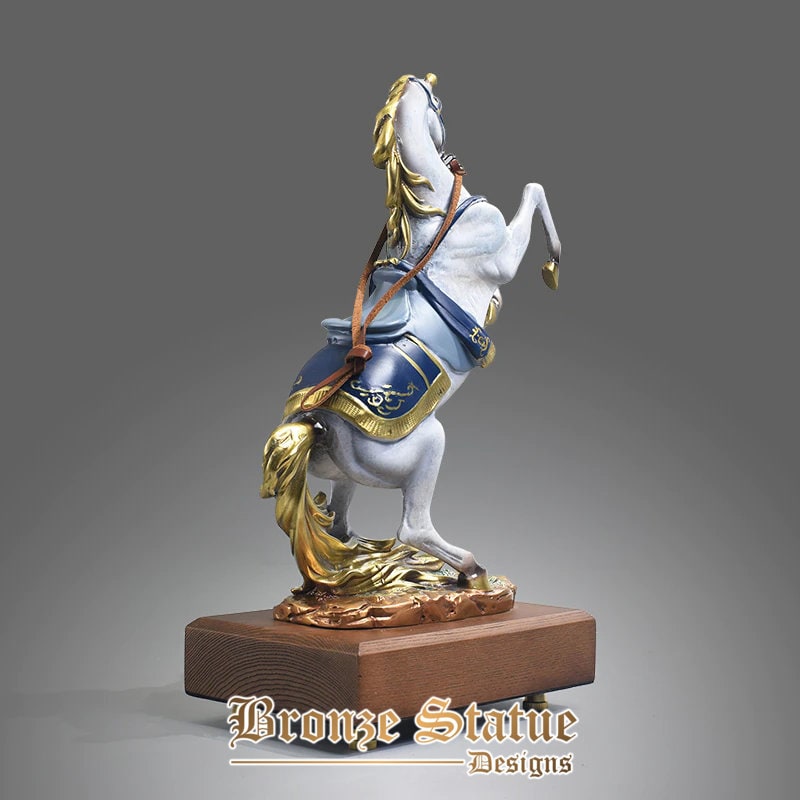 13in | 35cm | bronze horse statue modern art bronze jumping horse sculpture handmade animal crafts for home decor office ornament gifts