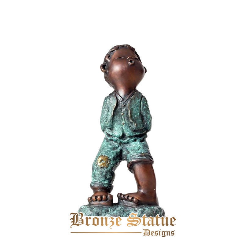 Bronze-Kinderstatue, moderne Kunst, Jungen- und Mädchenskulpturen, schöne Kinderstatuen und Skulpturen, handgefertigte Geschenke, Wohnkultur, Ornament