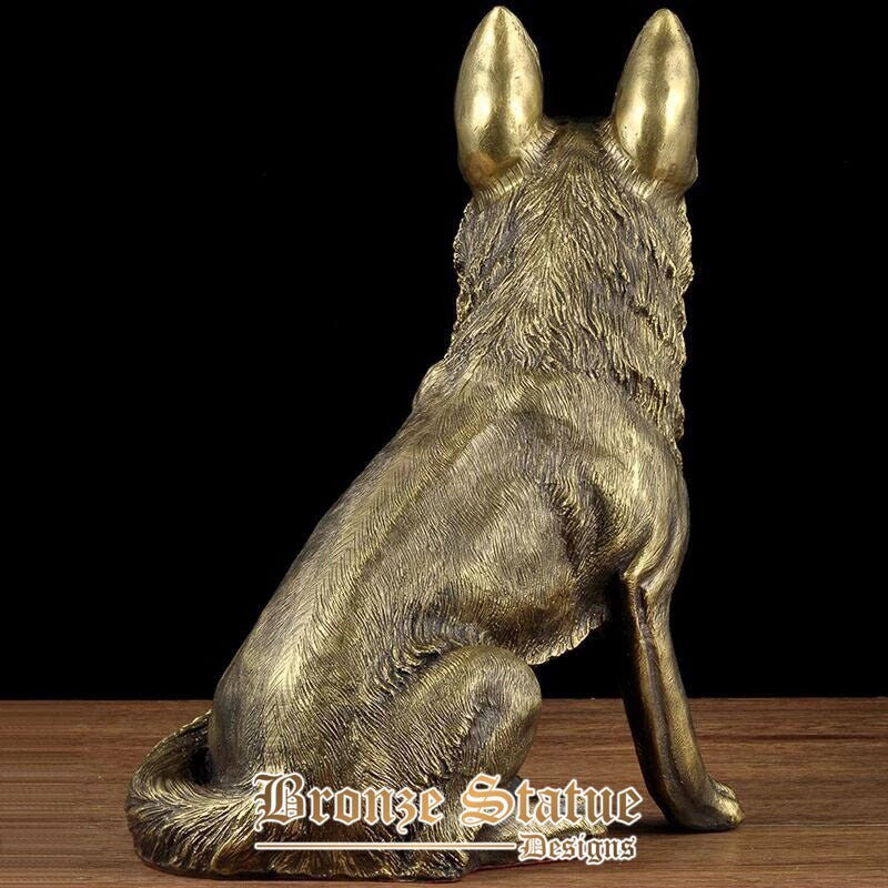 Estátua de cachorro de bronze escultura de cachorro de bronze antigo estátuas de animais de fundição de bronze real para decoração de casa ornamento de arte artesanato