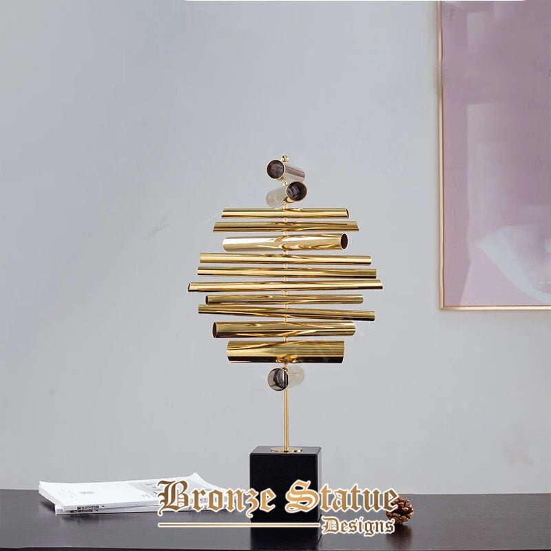 Modern art bronze golden sculpture large bronze abstract statue for home hotel bar decor desk decoraion large ornament gifts