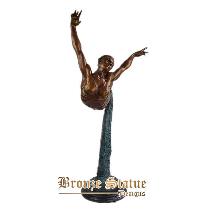 31in | 80cm | Estátua de dança de balé ocidental estatueta de bronze bailarina feminina dançarina escultura menina dançando presente de aniversário decoração ornamento