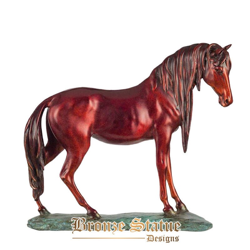 Modern art bronze horse sculpture carving bronze statue casting bronze artwork crafts ornament for home office decoration