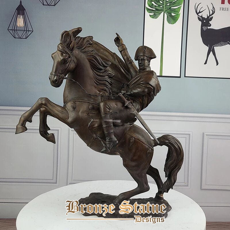 24in | 60cm | modern art sculpture bronze napoleon statue french famous emperor napoleon bonaparte riding sculptures home decor collection