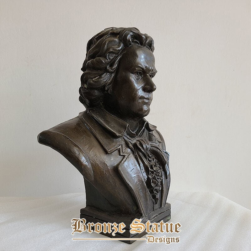 Bronze ludwig van beethoven sculpture beethoven bronze bust statue for home office classroom decor modern art bronze crafts