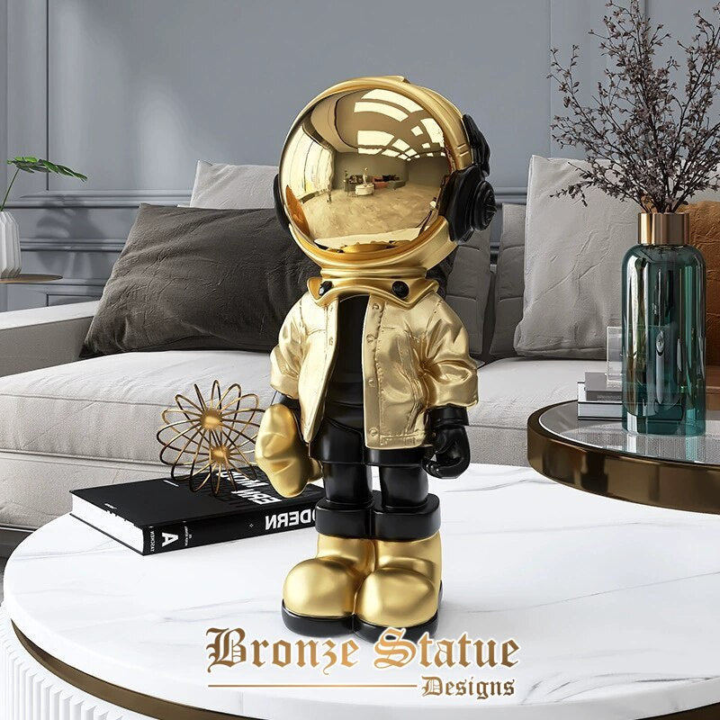 Modern art astronaut statues nordic luxury ornament astronaut figurines for home hotel decoration resin art crafts luxury gift