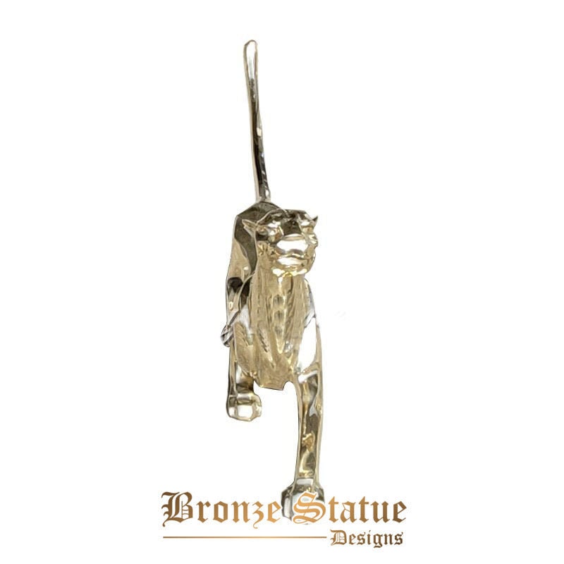 Walking leopard statue leopard stainless steel sculptures modern art decorations animal sculpture metal crafts home hotel decora