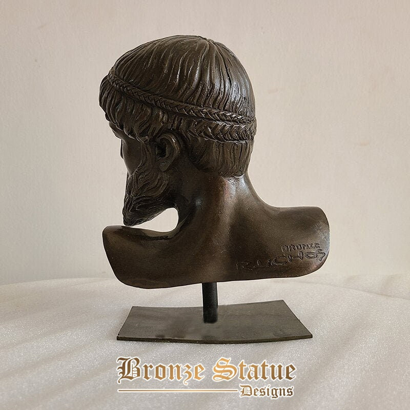 Bronze poseidon head bust sculpture plaster bust of poseidon statue ancient greek god bronze cast sculptures for home decoration