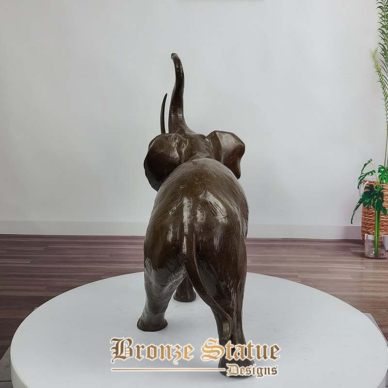 Estátua de elefante de bronze escultura animal de bronze estátua de elefante de bronze fundição de elefantes animais arte moderna decoração de escritório