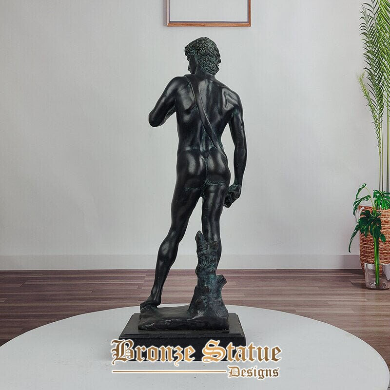21in | 53cm | bronze david statue by michelangelo bronze david sculpture famous man sculptures antique art home cabinet office decor