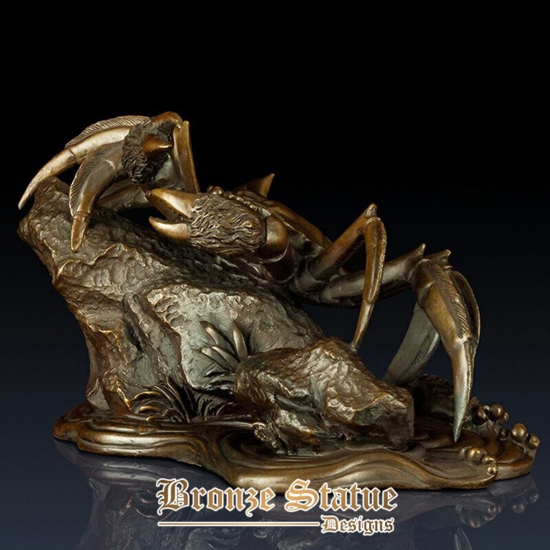Bronze crab sculpture crab statues and sculptures antique bronze crabs animal figurine for home decor collection ornament gifts