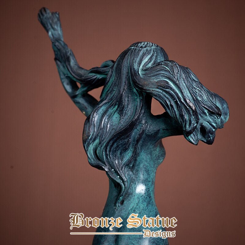 14 polegadas | 36cm | Escultura de mulheres nuas de bronze abstrata estátua feminina de bronze sexy arte em bronze estatueta artesanato para presentes de ornamento de decoração para casa