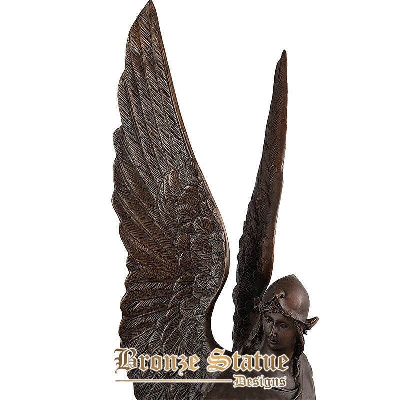 30in | 76 cm | Statua Di Guerriero Statua Di Guerriero In Bronzo Dea Greca Di Atena Artigianato D'arte Classico Statua Di Angelo In Bronzo Per La Decorazione Domestica Grande Ornamento