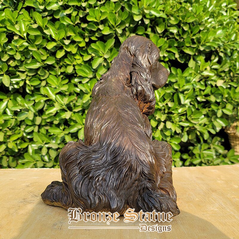 12in | 31cm | bronze dog sculpture bronze irish setter dog statue animal bronze crafts for home garden decor ornament collection