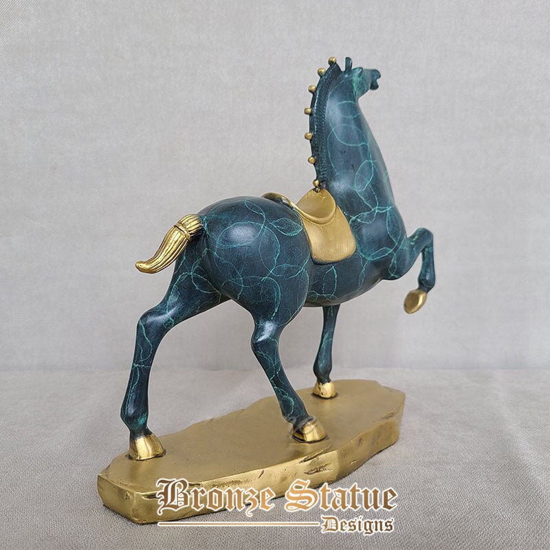 9in | 24cm | bronze horse sculpture modern art hand painted bronze horse statue cast bronze crafts for home hotel office decoration