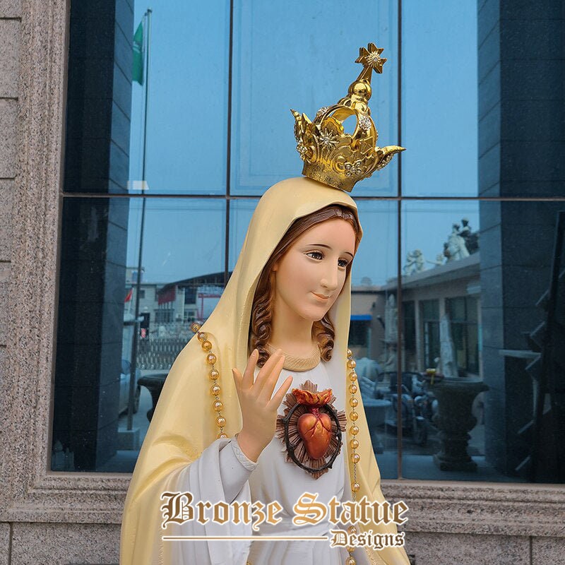52in | 133 cm | la nostra signora di fatima figura statua in resina cattolica religiosa scultura in fibra di vetro di fatima per la decorazione domestica della chiesa artigianato