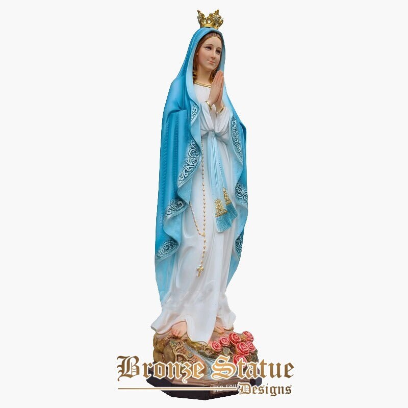 46in | 117 cm | statua in resina di nostra signora di n.d.lourdes statue religiose cattoliche di maria scultura in resina di nostra signora di lourdes per la decorazione domestica