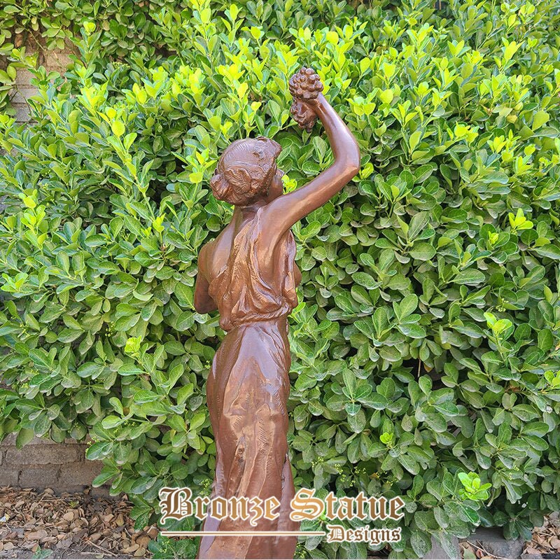 Estátua de mitologia de bronze esculturas de deusa horae bronze phthinoporon escultura artesanato de arte para decoração de jardim em casa grande ornamento
