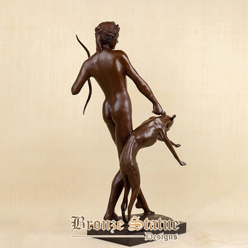 31in | 80 cm | bronzo mitologia greca dea diana artemis statua antica cacciatore scultura arte artigianato per la decorazione domestica grandi ornamenti regali