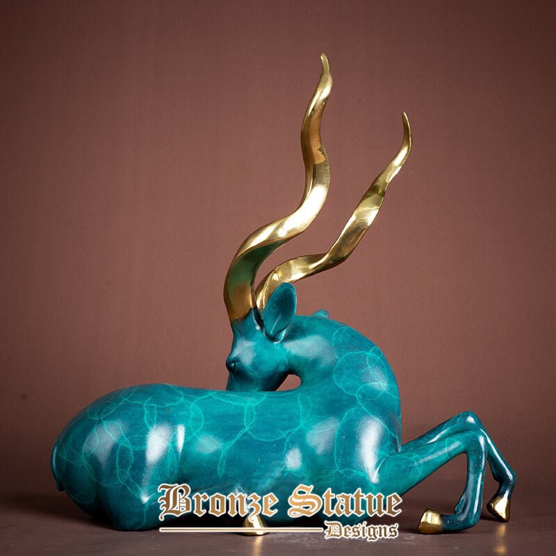 14 Zoll | 36cm | bronze hirsch statue moderne kunst bronze hirsch skulptur tier bronze kunst figur hause dekoration ornament geschenk handwerk