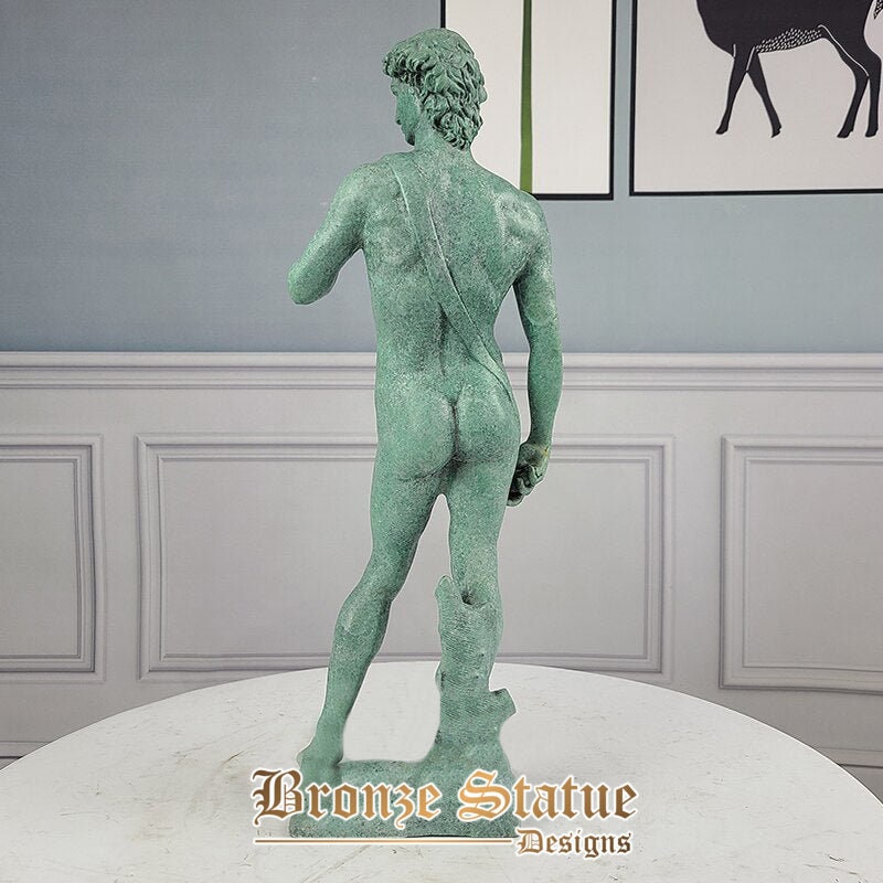 19in | 48cm | bronze david statue by michelangelo bronze david sculpture famous man sculptures antique art home cabinet office decor