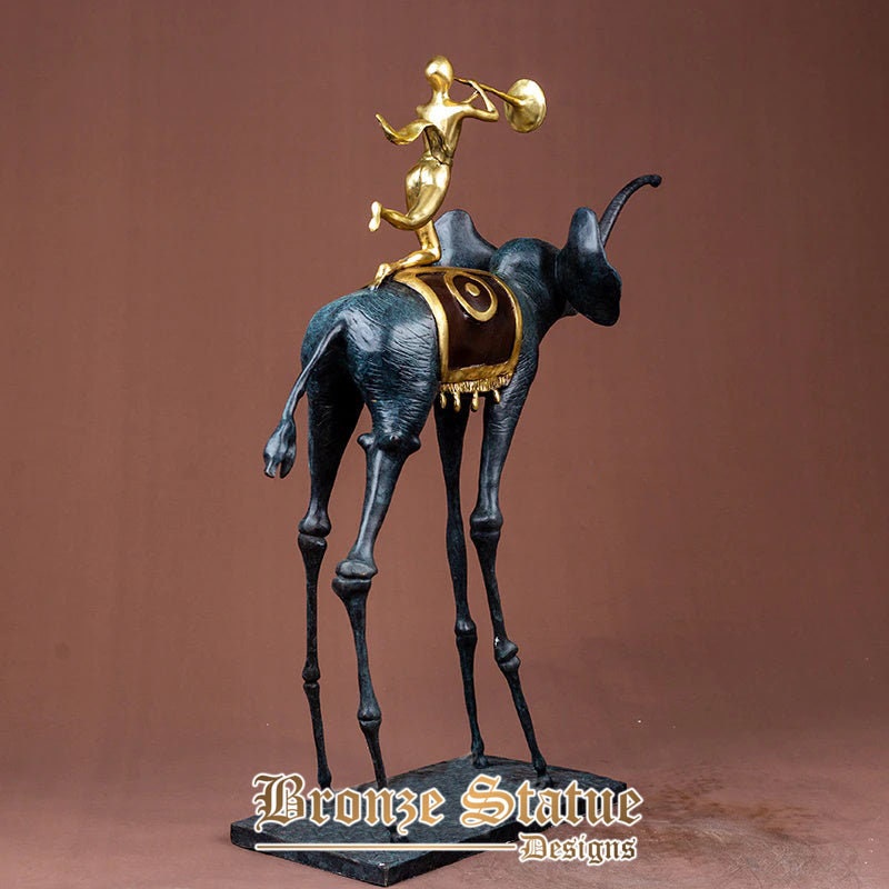 Triumphant elephant bronze sculpture salvador dali bronze statue bronze elephant art crafts famous statues for home decor gifts