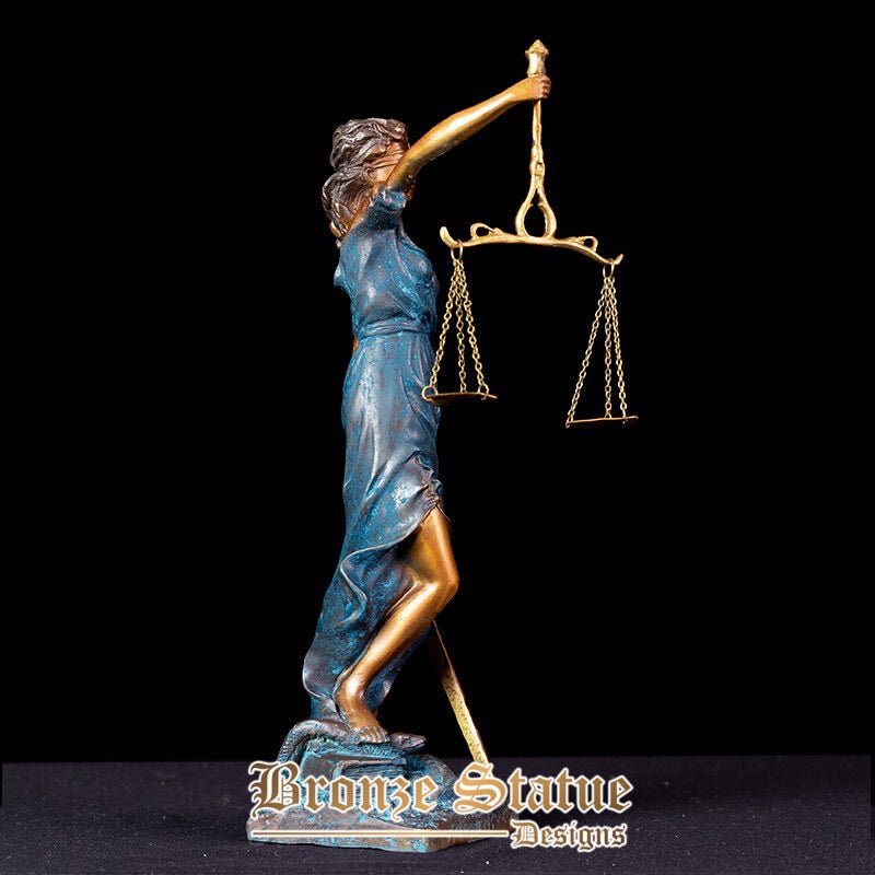 Lady Justice Bronze-Skulptur griechische römische Göttin der Gerechtigkeit Skulptur Bronze-Mythologie-Statue für Heim-Hotel-Dekor-Handwerk