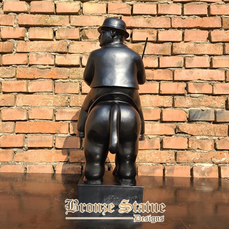 Man and horse fat boy warrior riding horse bronze statue famous fat boy bronze sculpture abstract art crafts home decor gifts