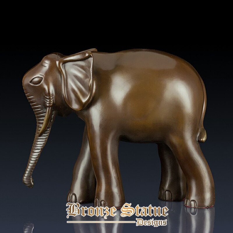 Bronze cast elephant statue bronze elephant sculpture ornament art figurines lucky statues and sculptures for home decor