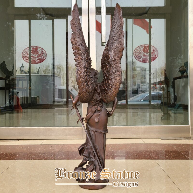 30in | 76 cm | Statua Di Guerriero Di Atena Scultura In Bronzo Dea Greca Di Arte Classica Statua Di Angelo In Bronzo Per La Decorazione Domestica Ornamento Artigianale