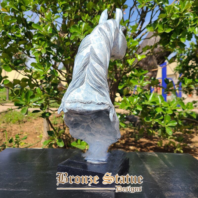 15in | 38cm | bronze horse head statue bust horse bronze sculpture modern art arabian horse bust statue for home hotel decor bronze crafts