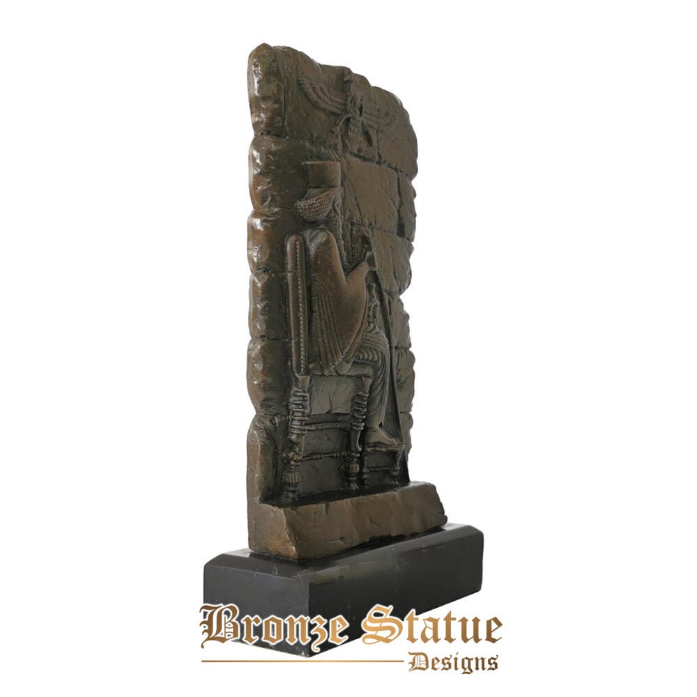 Scultura astratta in bronzo zoroastrismo religione statua arte decorazione soggiorno