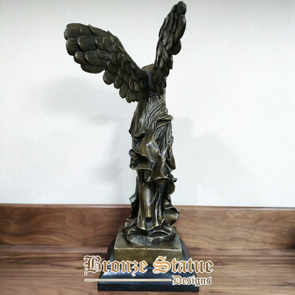 Large greek winged victory goddess statue sculpture replica bronze famous antique collectible figurine art home decor