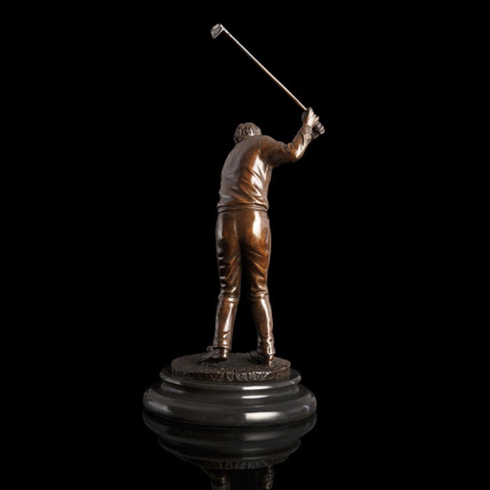 Estátua de Bronze de Golfista Masculino | Escultura de golfe | Estátua Esportiva