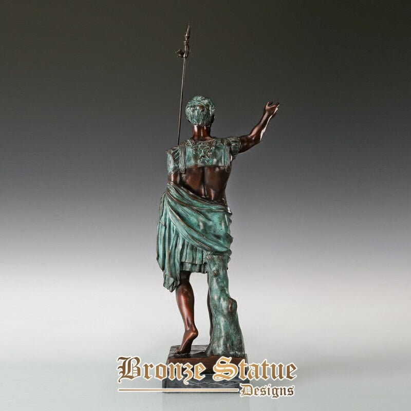 Bronze roman emperor octavian augustus statue famous man sculpture art hot casting indoor decor gifts large