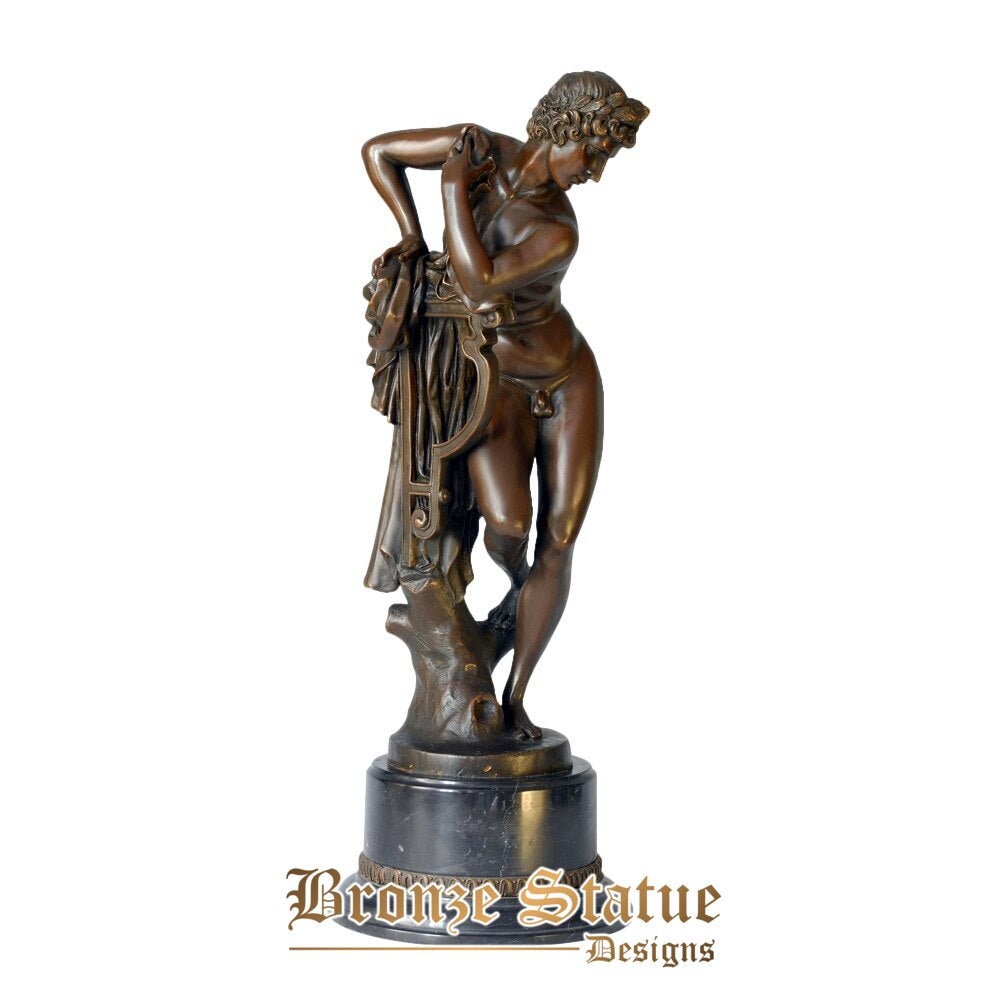 Apollo statue bronze greek mythology sun god sculpture antique figurine art deluxe villa ornament home office