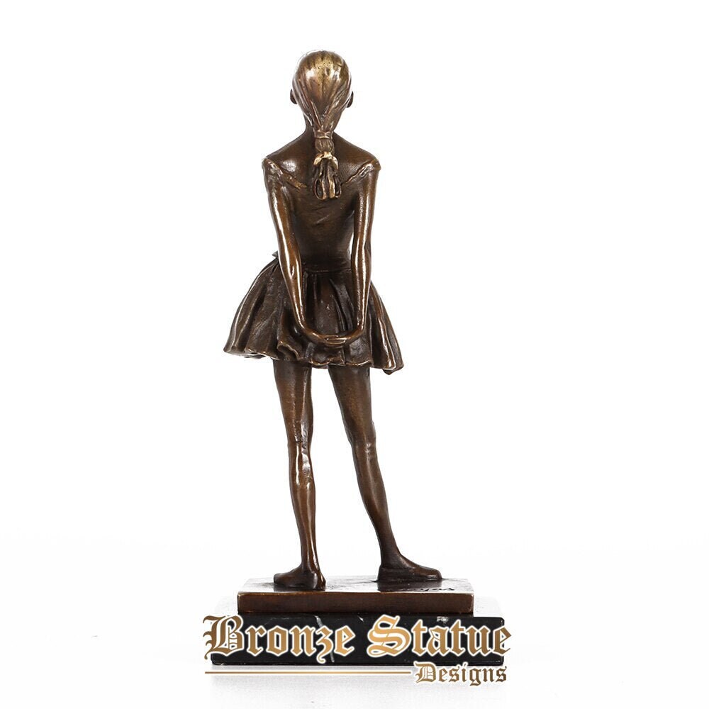 Small famous bronze sculpture little dancer aged fourteen by edgar degas statue replica ballerina art home decor