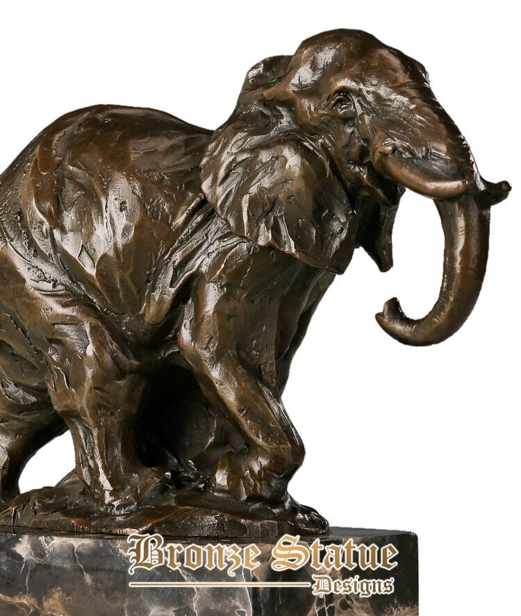 Animal sculpture baby elephant bronze statue hot cast modern art children's room decoration birthday gifts