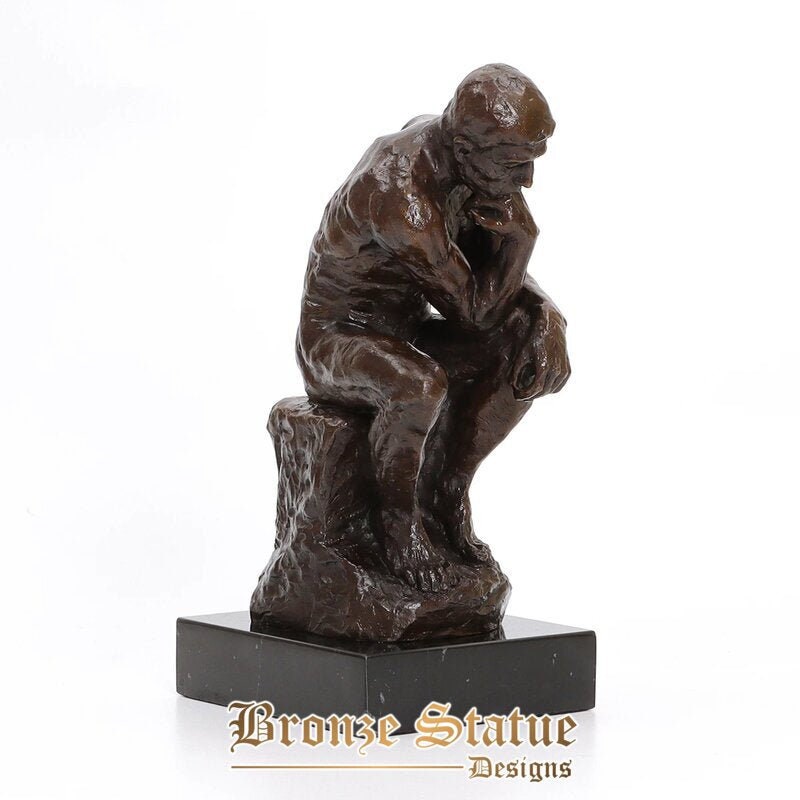 The thinker bronze statue figurine by rodin famous small sculpture classical art for decor gifts collection