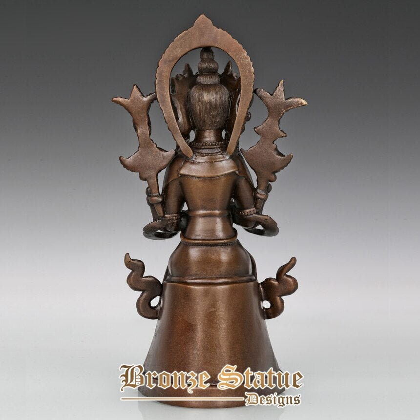 Bronze maitreya buddha statue sculpture buddhism collectible figurine art classy decoration