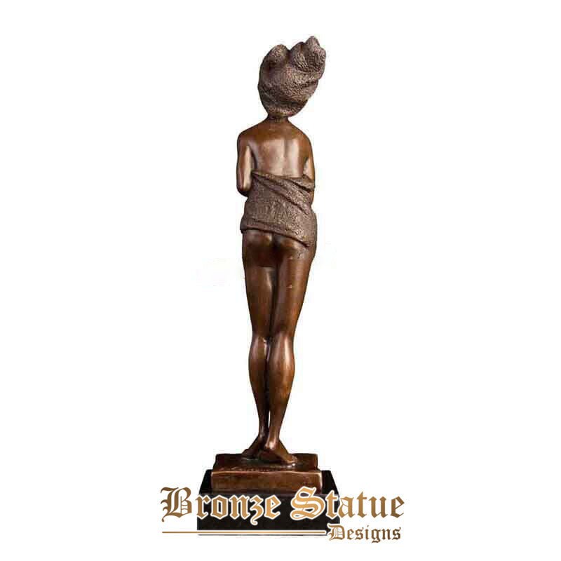 Modern sexy bathing woman bronze statues and sculptures female figurines club bar decor