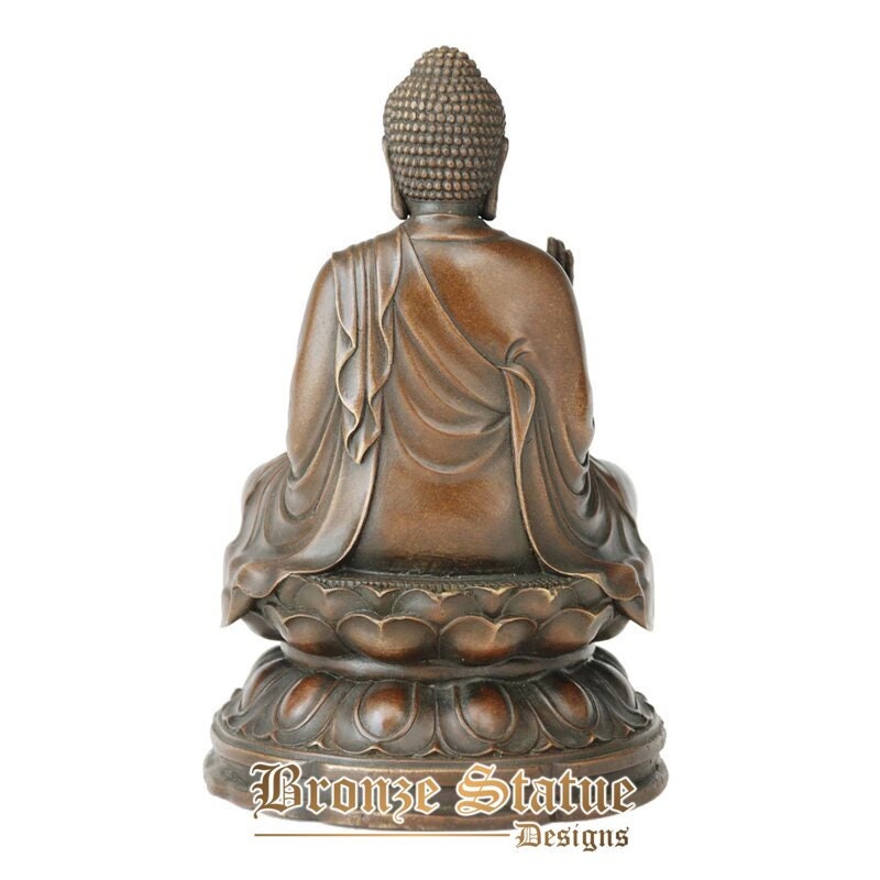Bronzo ottone amitabha statua di buddha scultura buddismo arte regali buddisti decorazione della casa