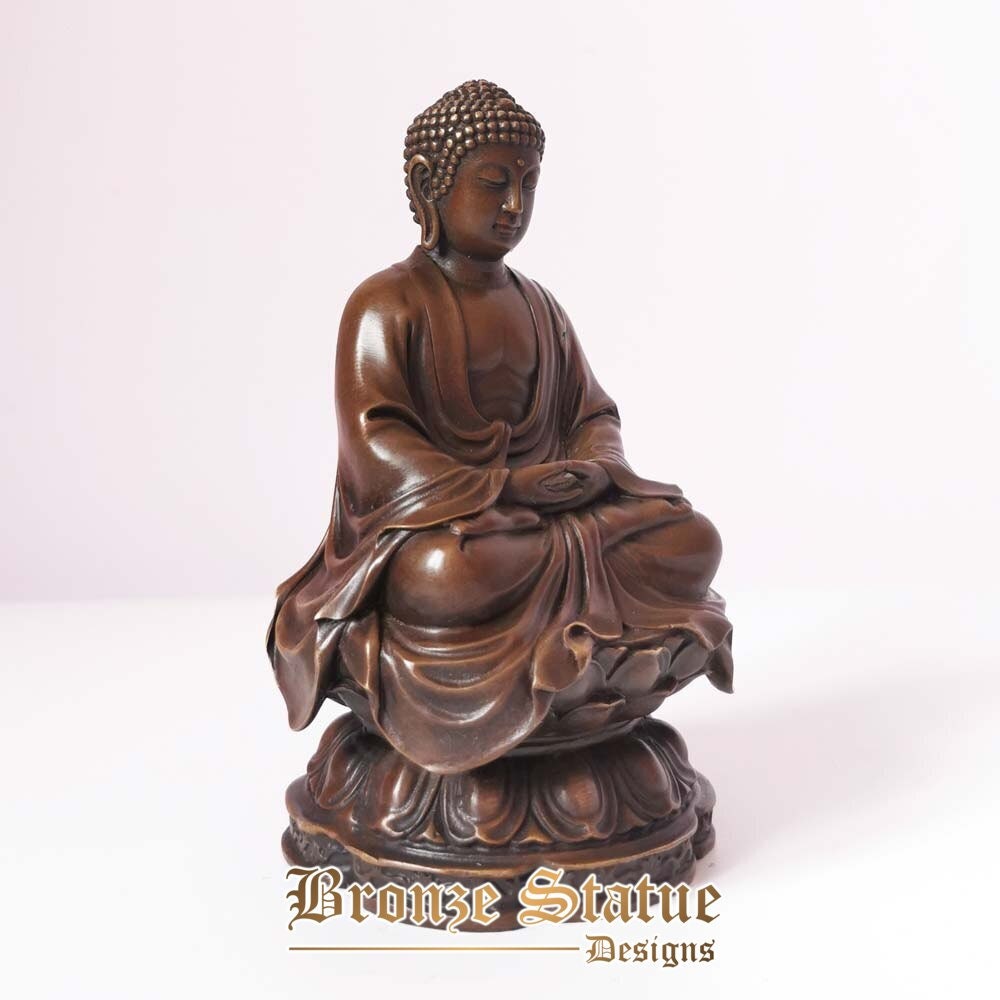 Bronzo amitabha buddha statua religiosa amitayus buddha figurine scultura decorazione della casa regalo d'affari
