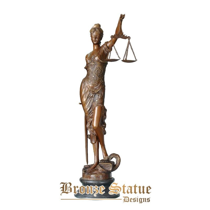 98cm famous large greek lady justice statue bronze themis justitia goddess sculpture indoor floor decor