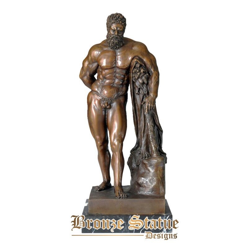 Heracles Hércules estátua escultura deus grego herói arte fundição quente bronze homem nu estatueta grande elegante decoração para casa