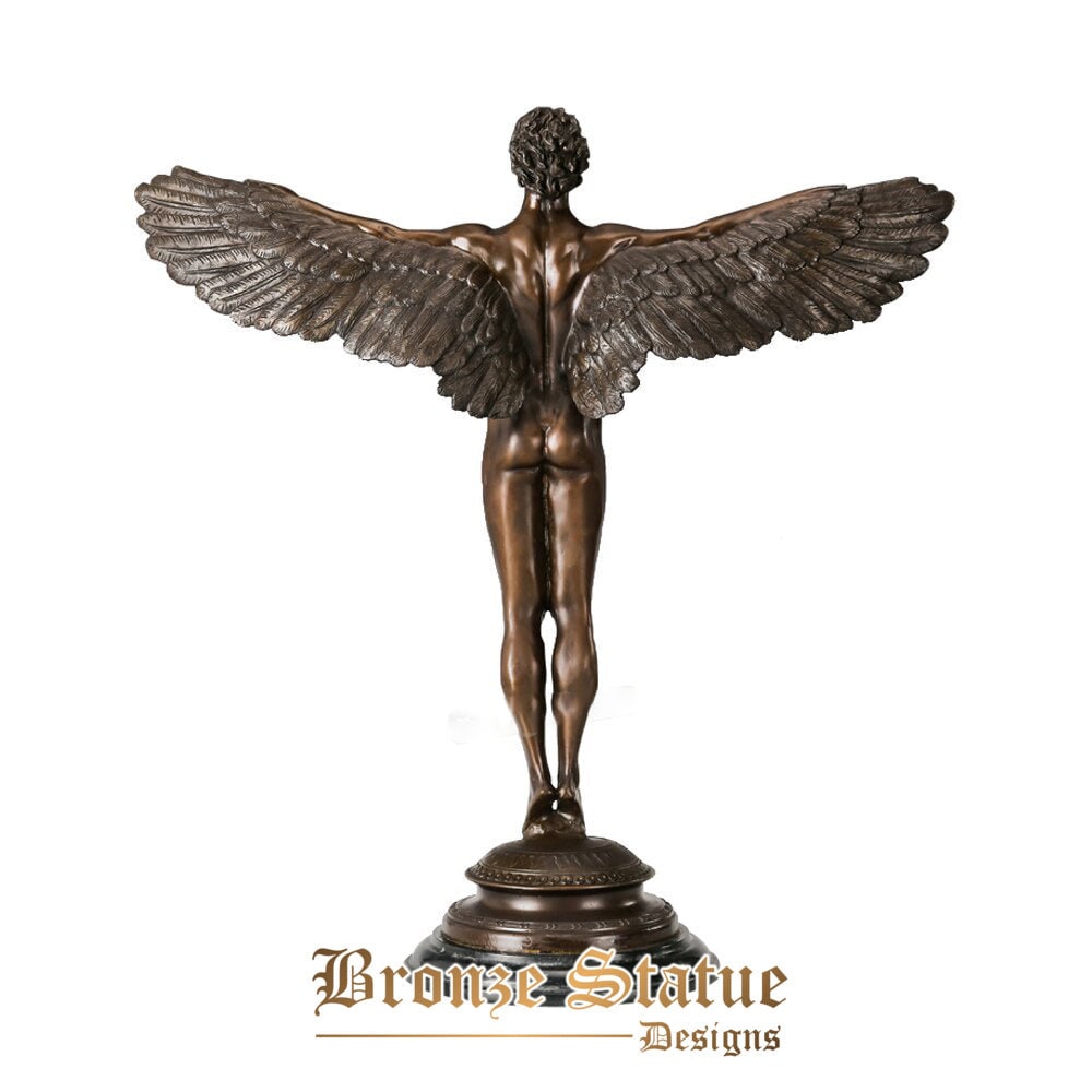 Large sculpture greek mythology god icarus statue hot cast bronze antique nude man art home villa decoration
