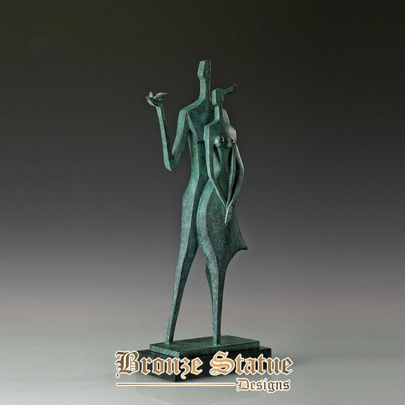 Abstract lover bronze sculpture romantic couple statue gorgeous modern art wedding decoration anniversary gift