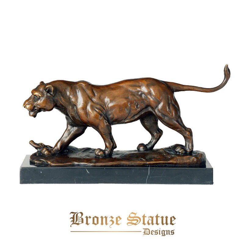 Bronze sculpture lion king formidable statue wild animal lions art home office decoration business gifts