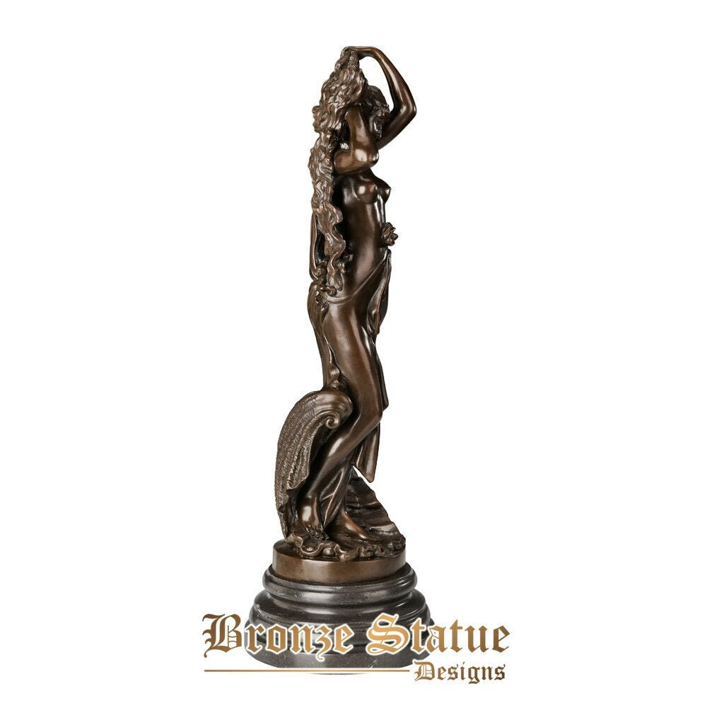 The birth of venus statue sculpture bronze famous replica roman mythology goddess art home decor