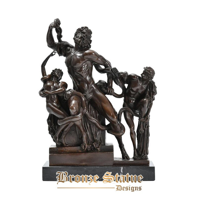 Bronze laocoon and his sons statue famous replica sculpture ancient greek classical art villa home decor