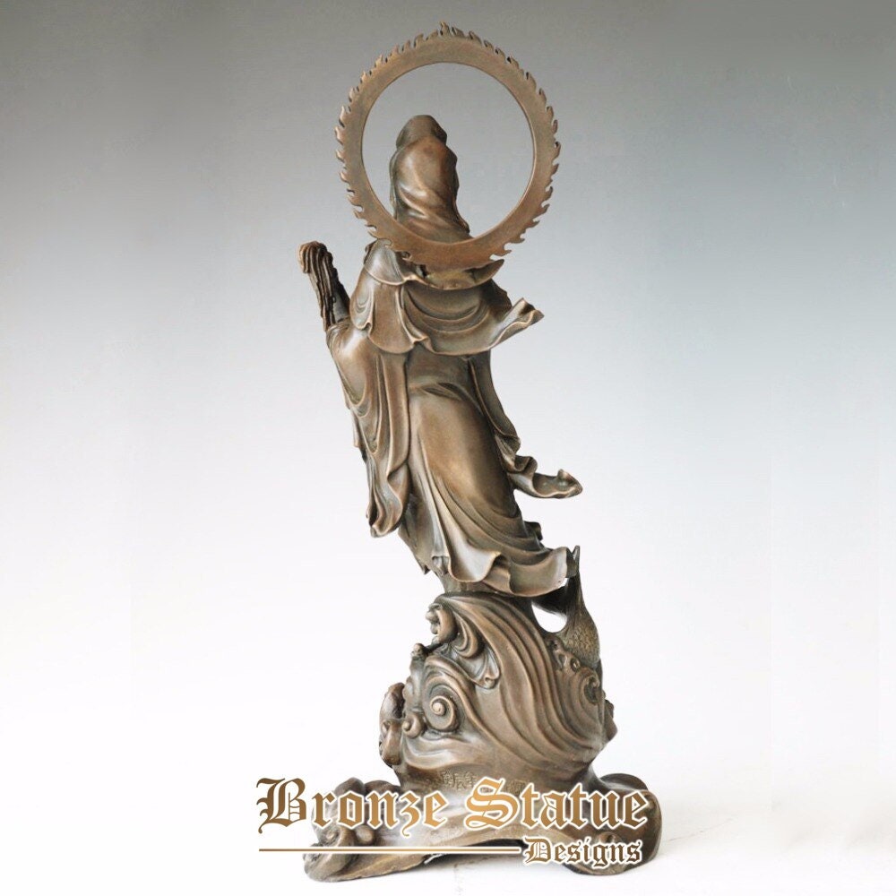 Avalokitesva buddha statue guanyin figurines goddess of mercy chinese buddha sculpture lucky home decor